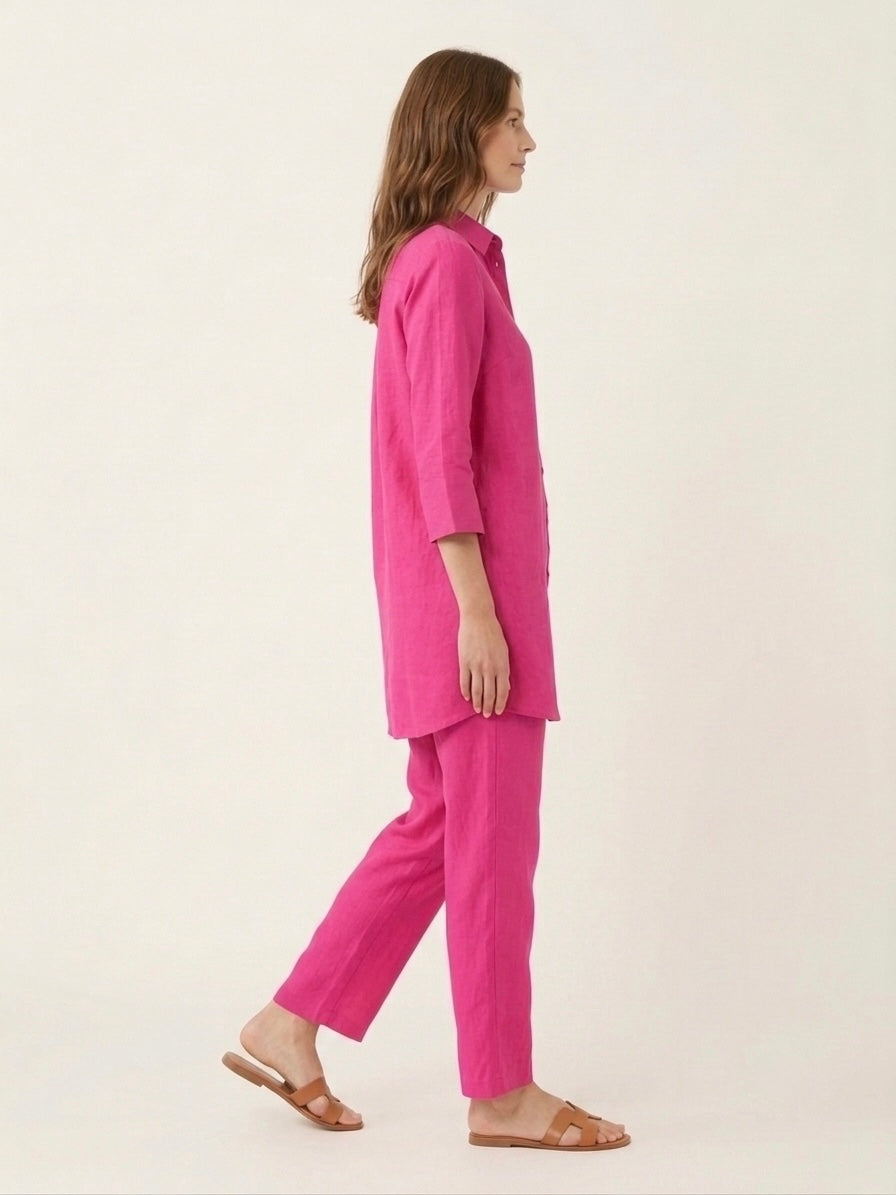 Fuchsia Pink Shirt Co-ord Set