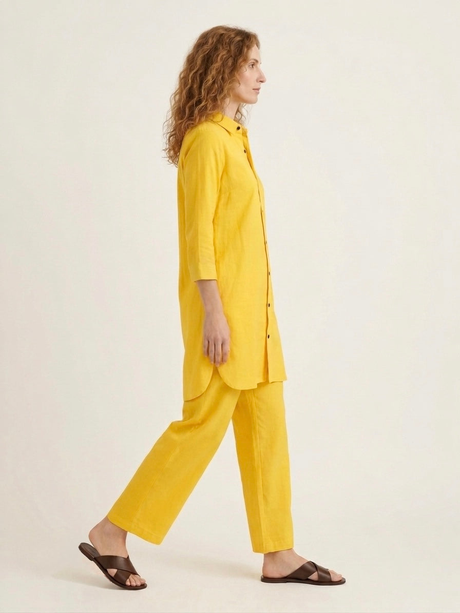 Yellow Shirt Co-ord Set