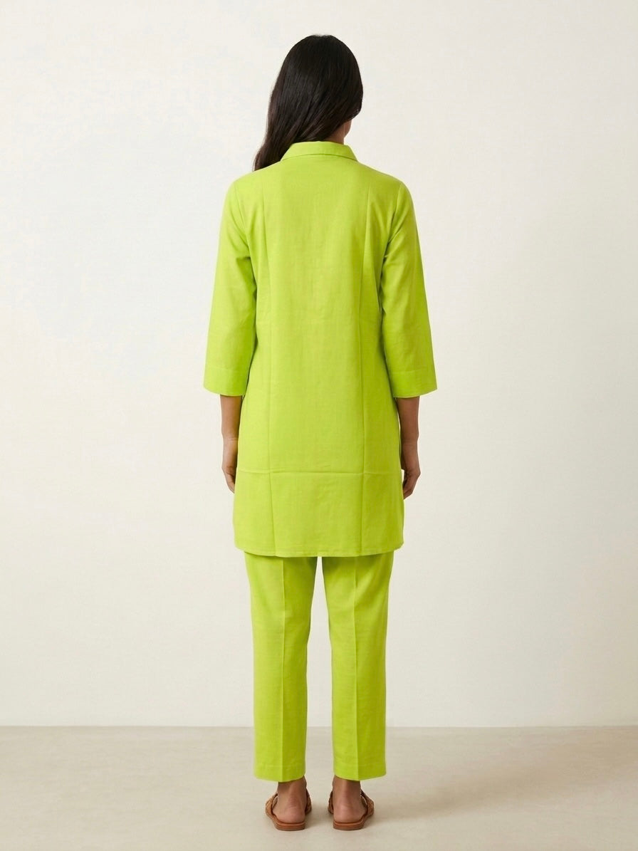 Lime Green Shirt Co-ord Set