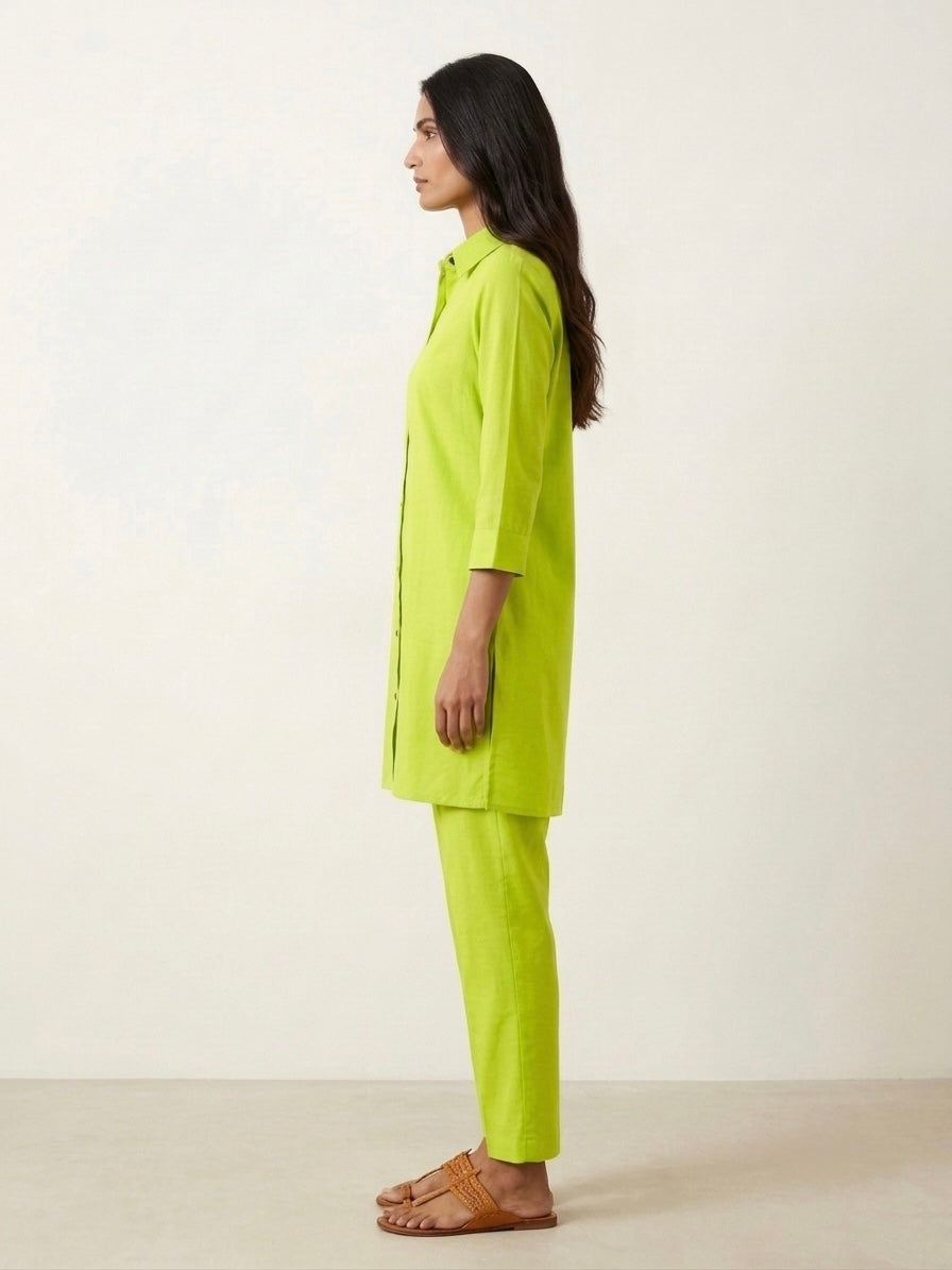 Lime Green Shirt Co-ord Set