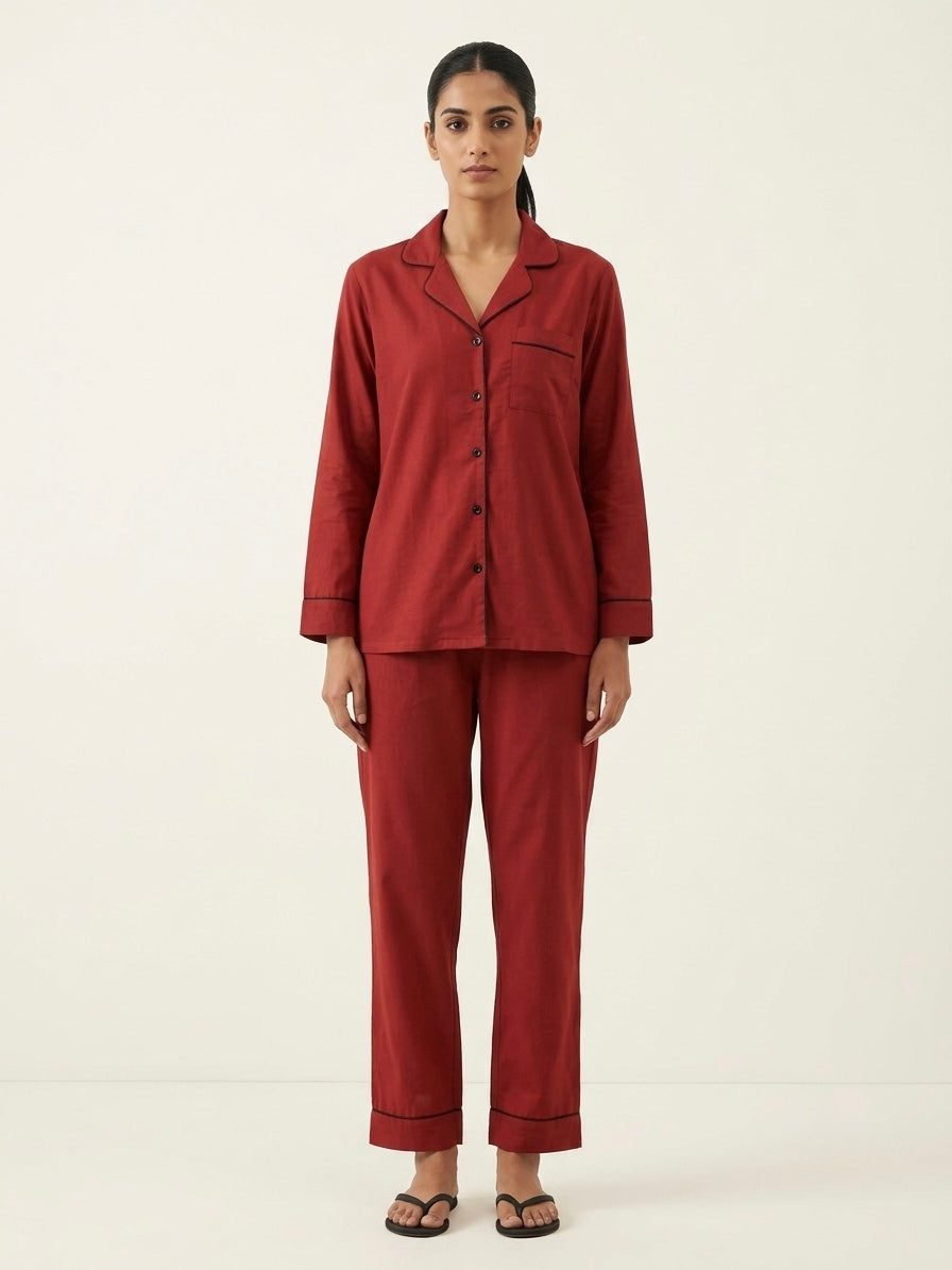 Maroon Night Suit