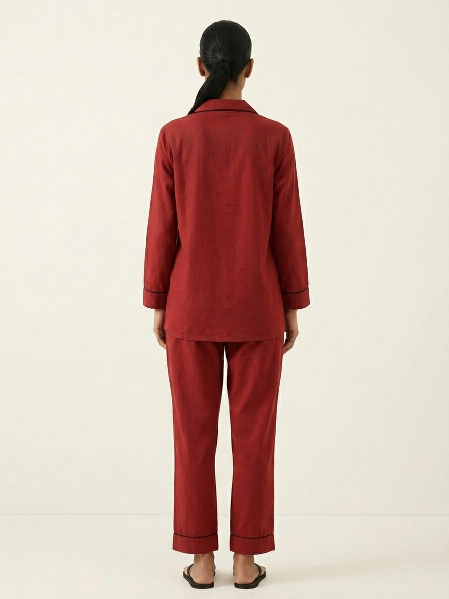 Maroon Night Suit