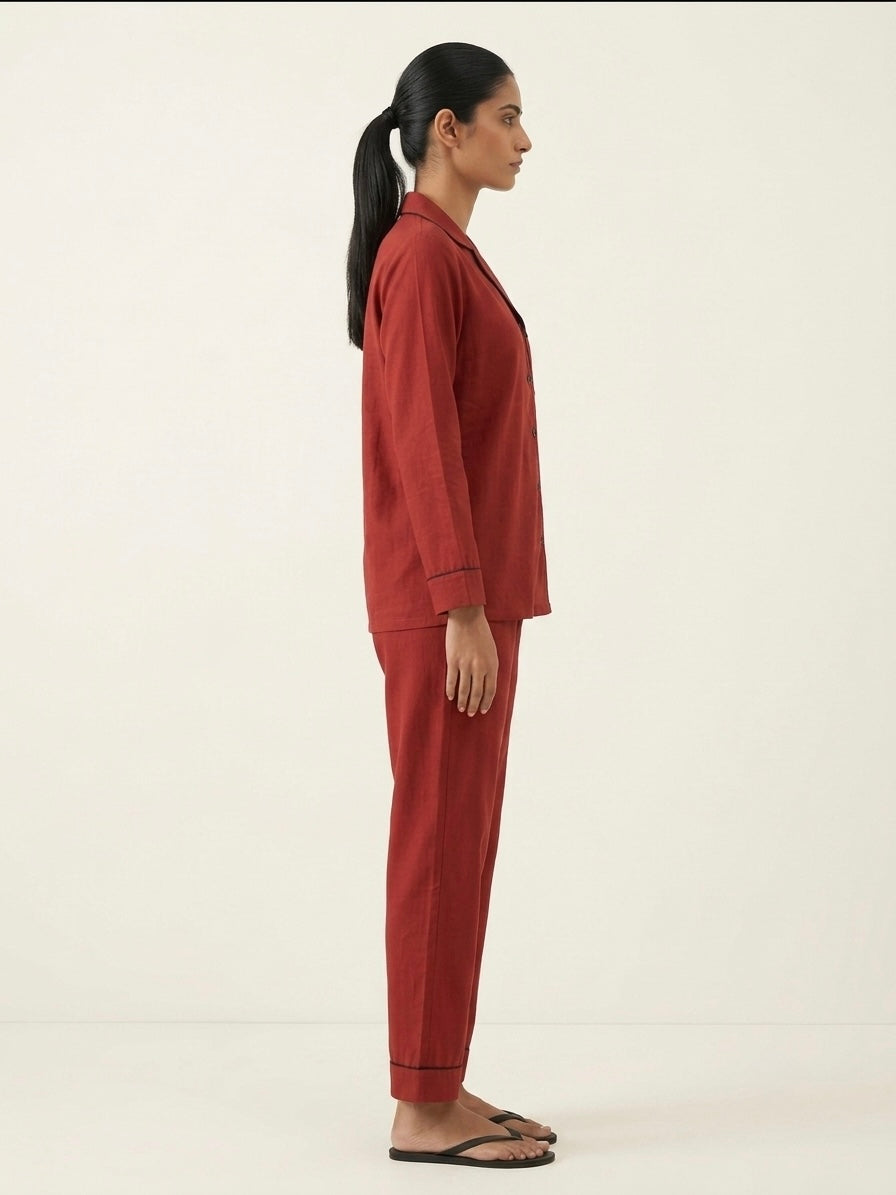 Maroon Night Suit