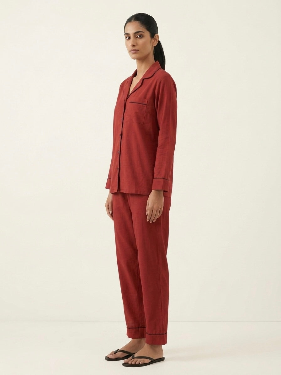 Maroon Night Suit