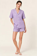 Purple Shorts Night Suit