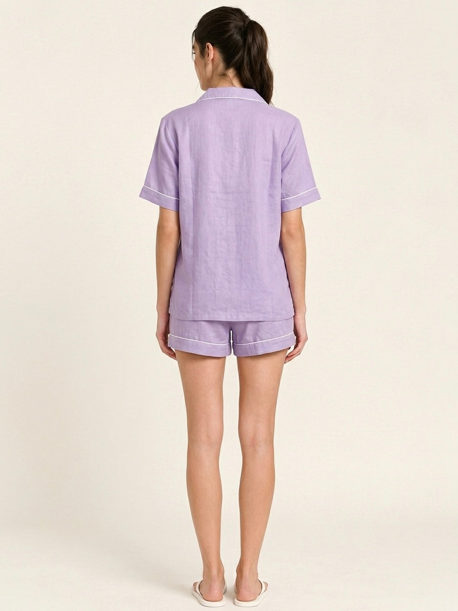 Purple Shorts Night Suit