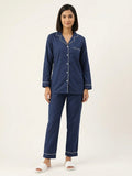 Navy Blue Night Suit