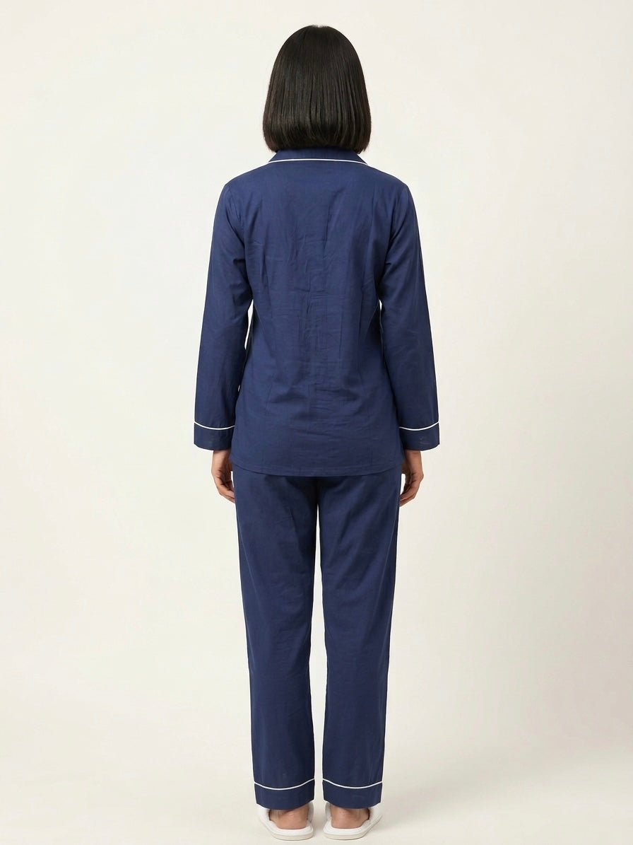 Navy Blue Night Suit