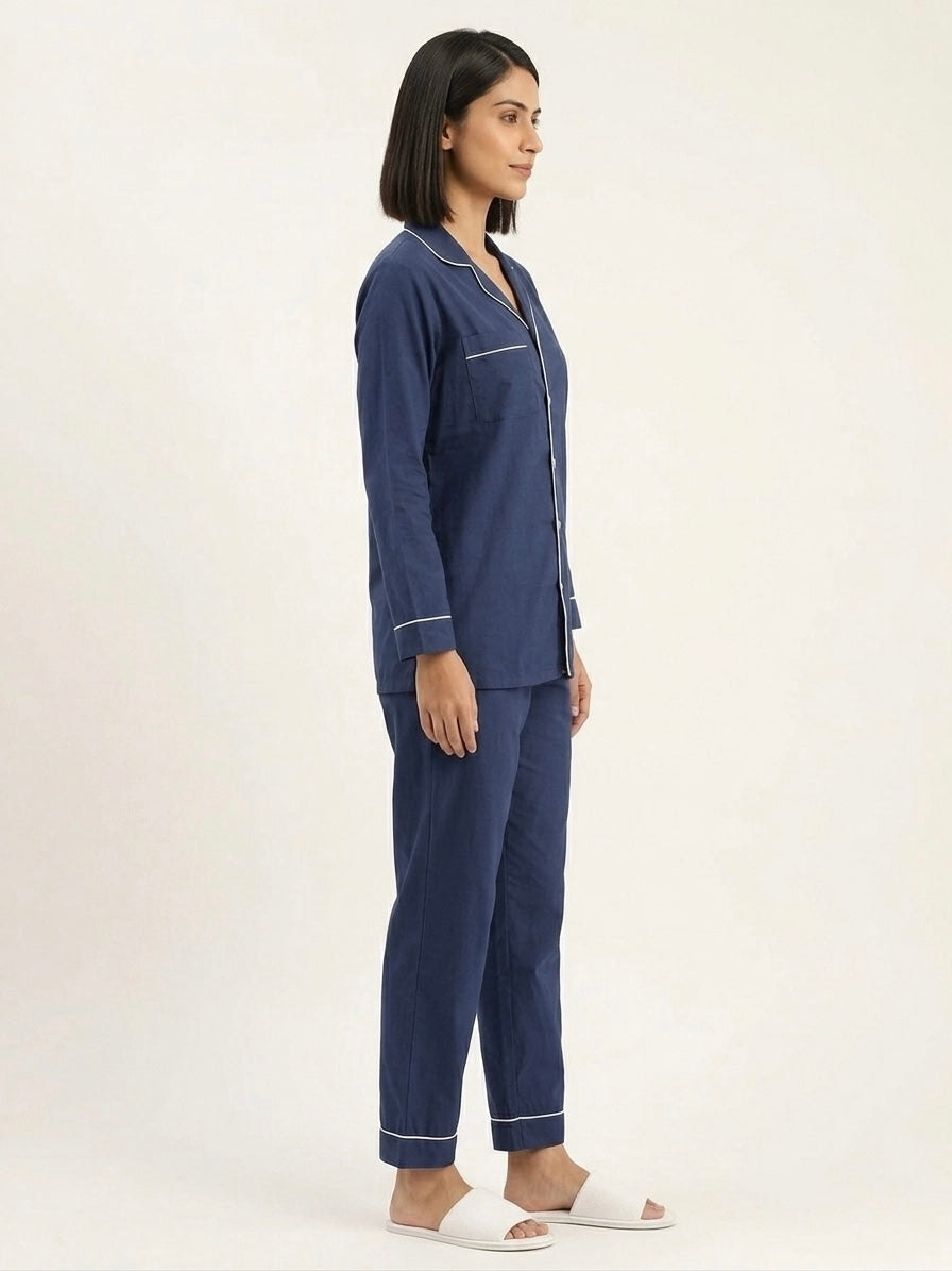 Navy Blue Night Suit