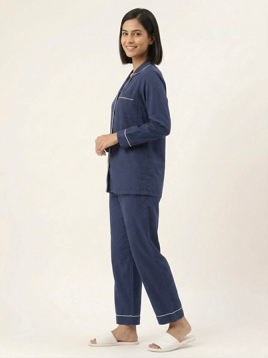 Navy Blue Night Suit