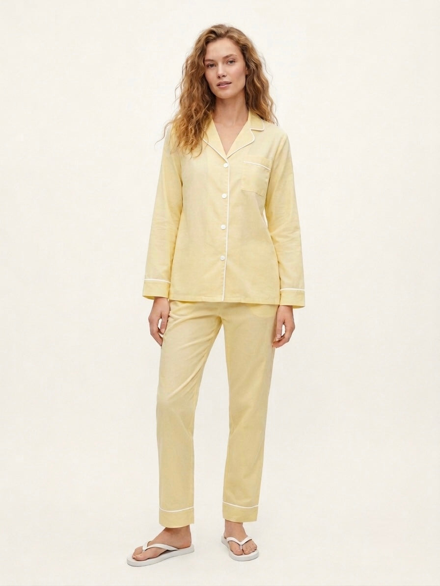 Pale Yellow Night Suit
