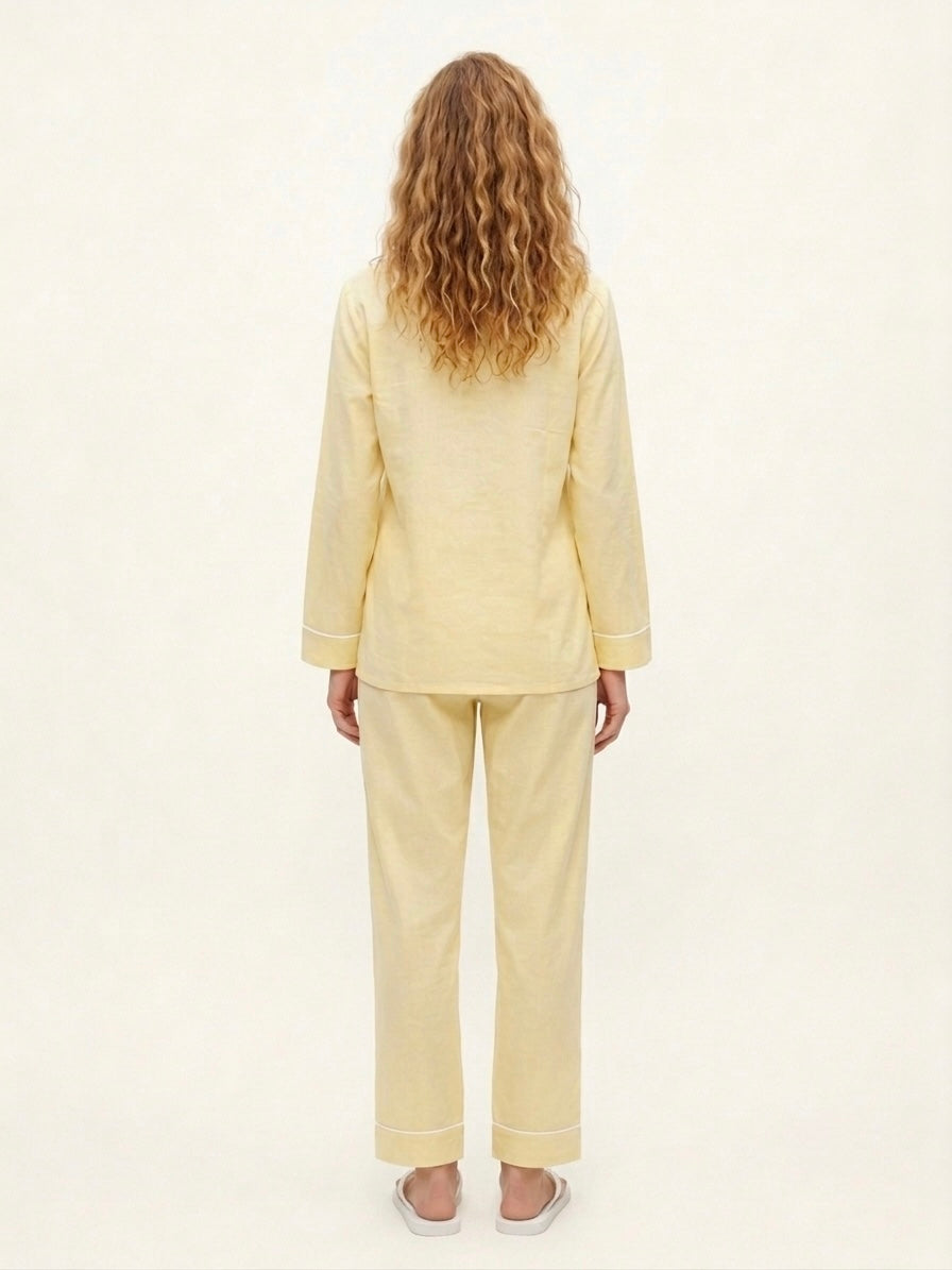 Pale Yellow Night Suit