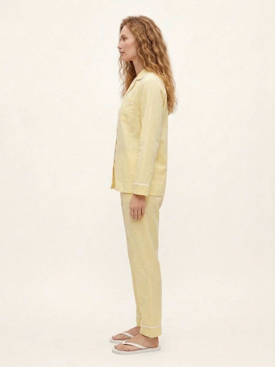 Pale Yellow Night Suit