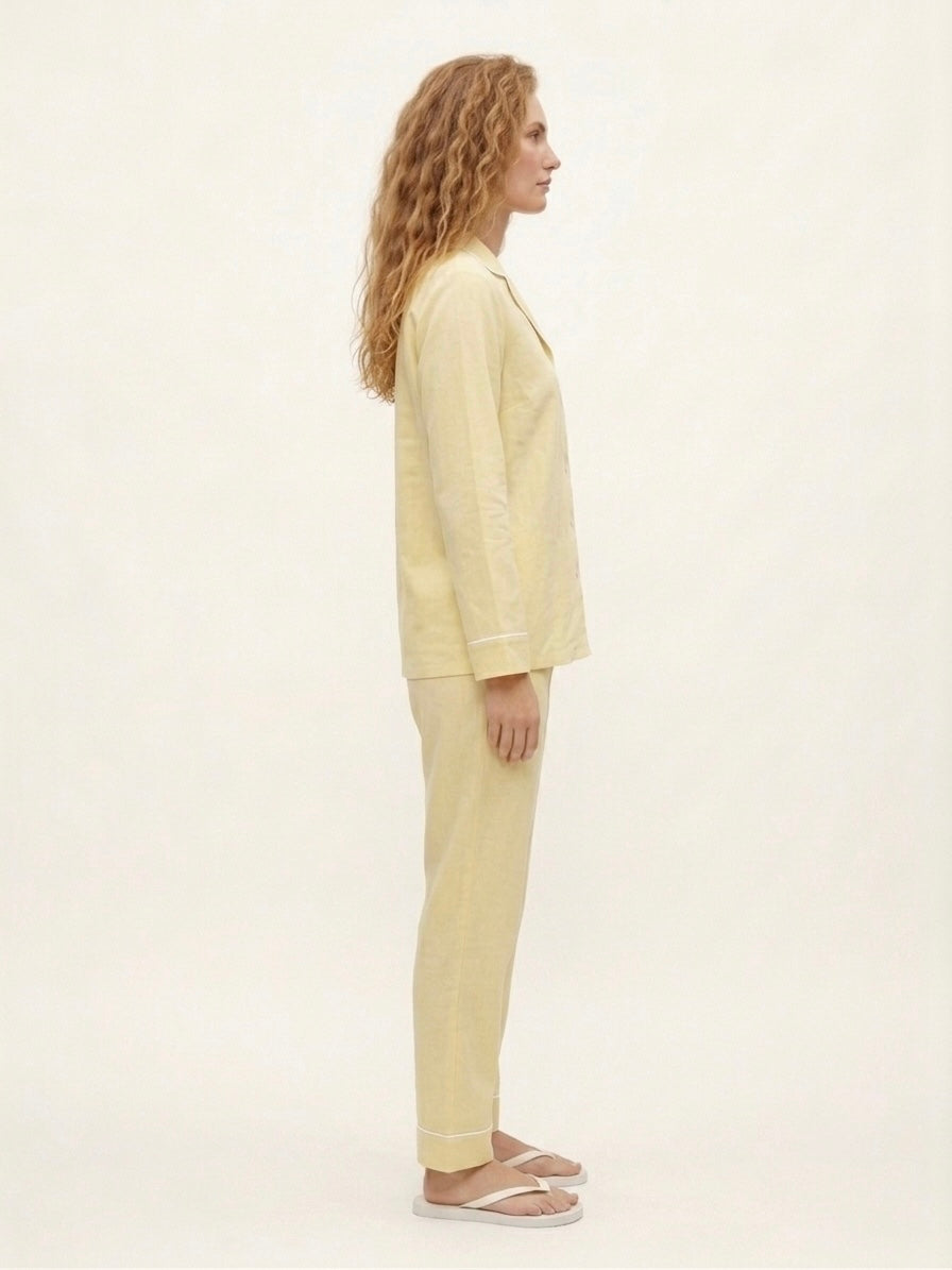 Pale Yellow Night Suit