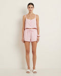 Pink Front Open Cami Lounge Set