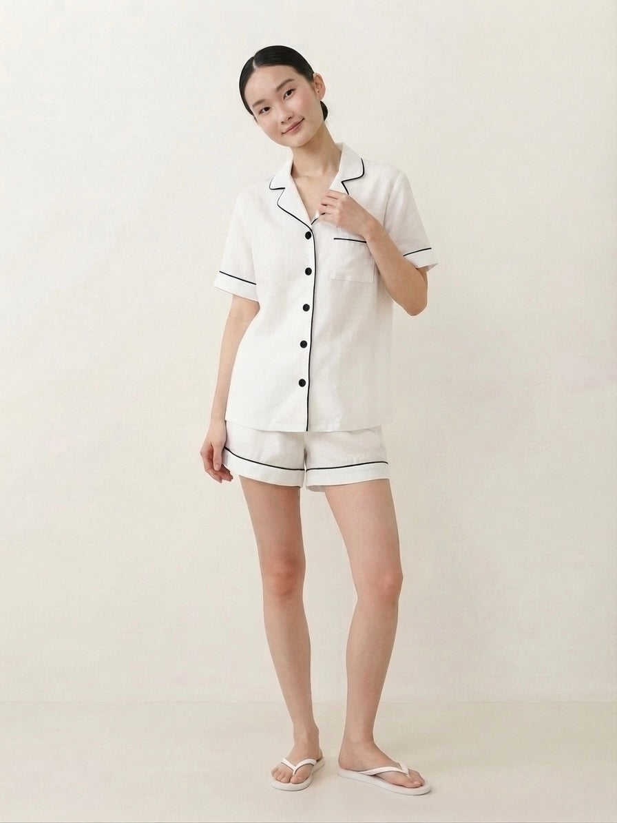 White Shorts Night Suit