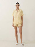Pale Yellow Shorts Night Suit