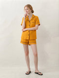 Ochre Yellow Shorts Night Suit