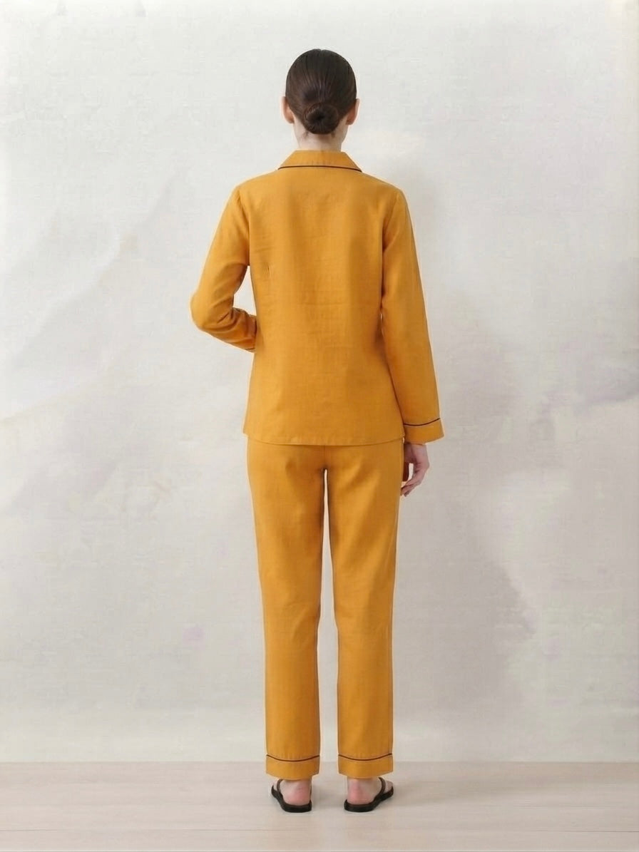 Ochre Yellow Night Suit