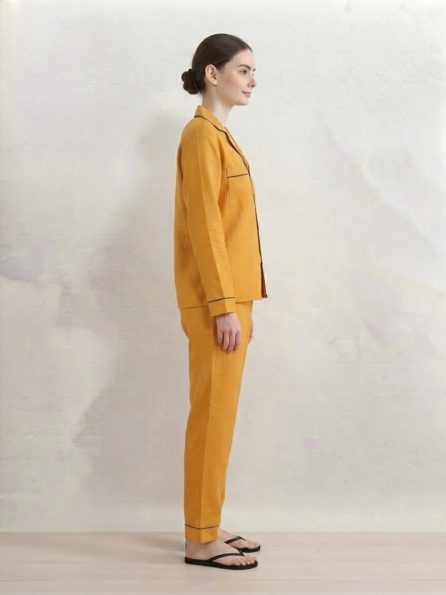 Ochre Yellow Night Suit