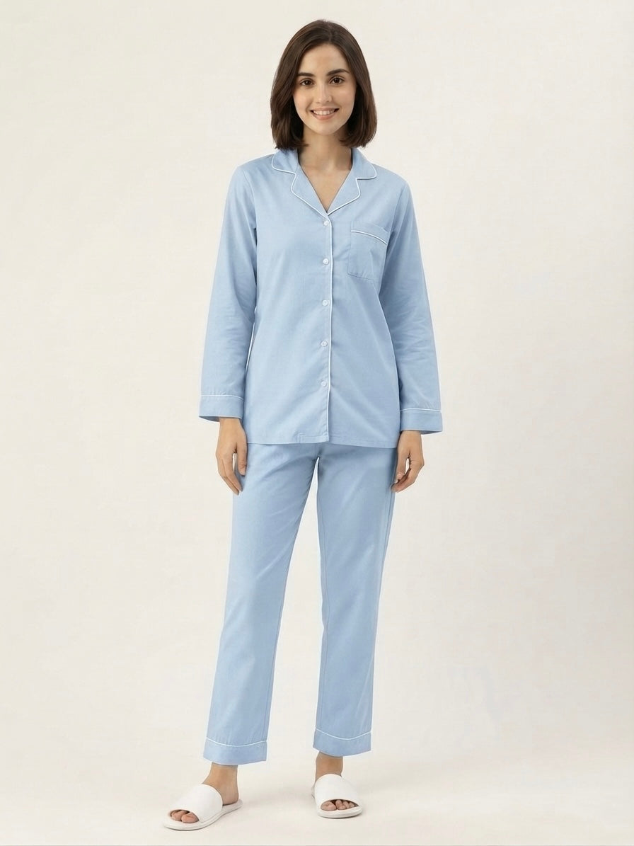 Sky Blue Night Suit
