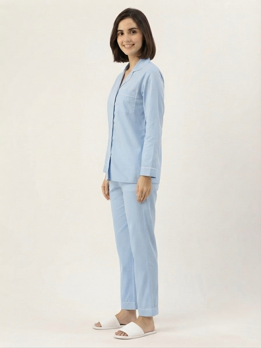Sky Blue Night Suit