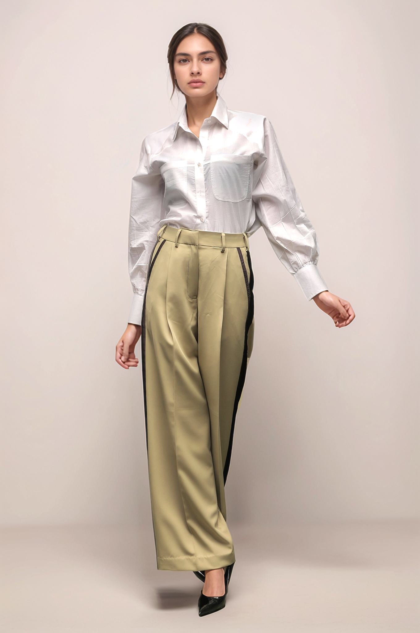 White Patch Pocket Cotton Shirt