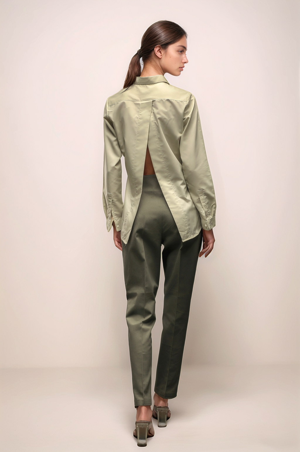 Olive Green Slim Fit Trouser