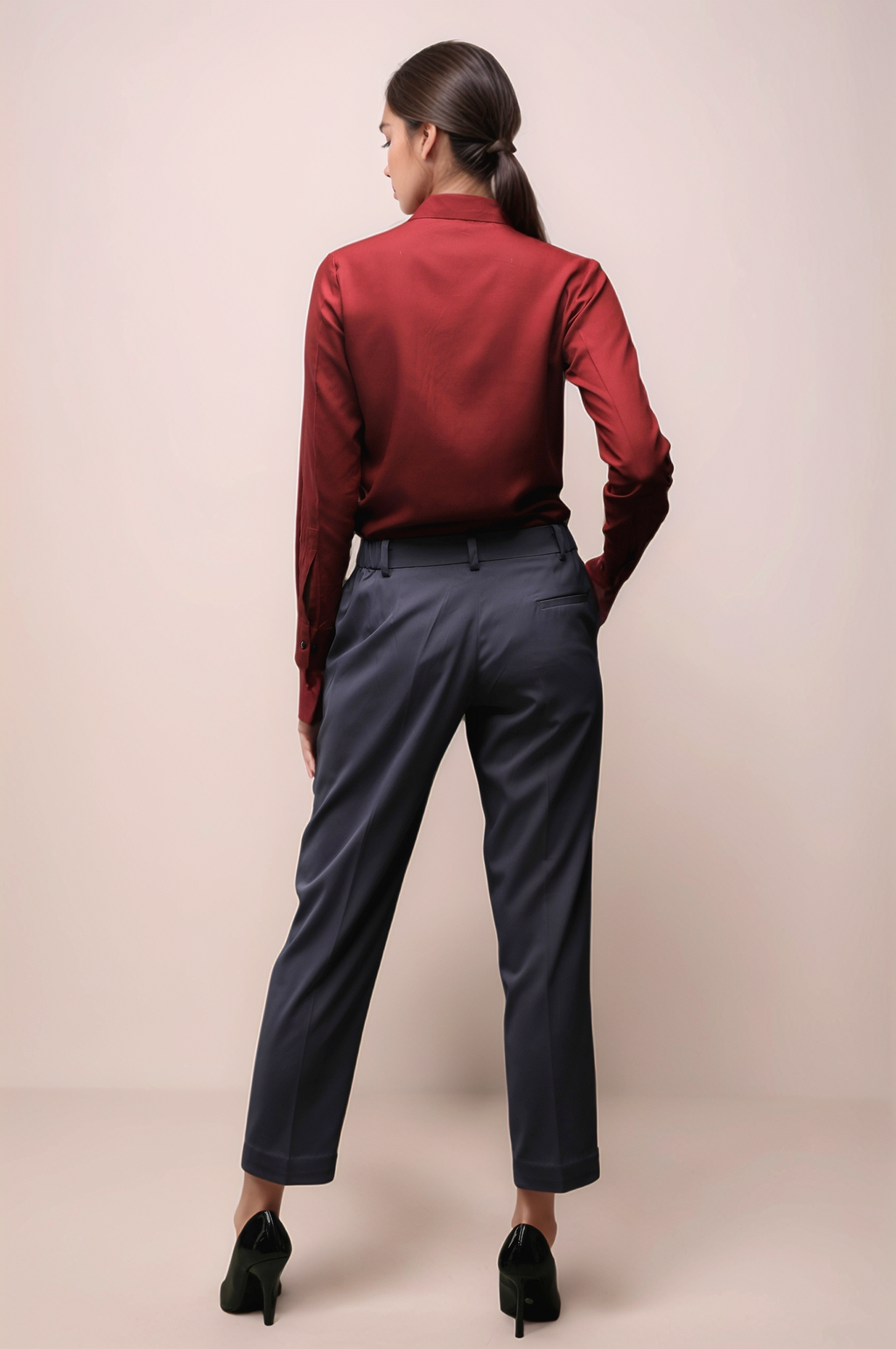 Dark Grey Ankle Length Trouser