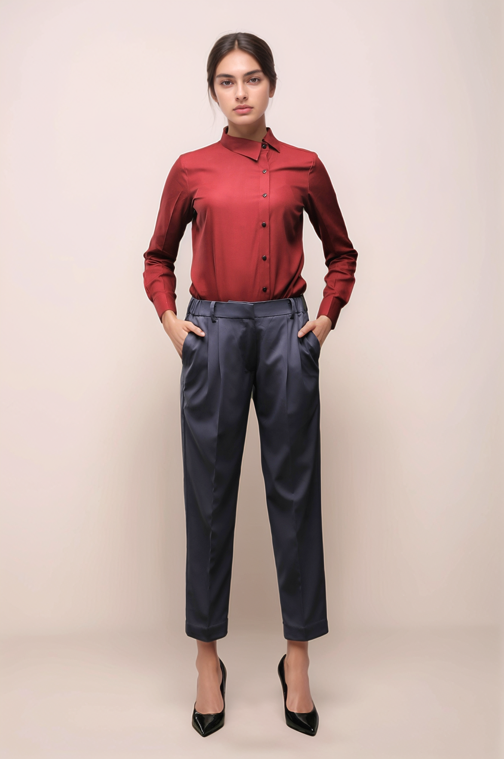 Dark Grey Ankle Length Trouser