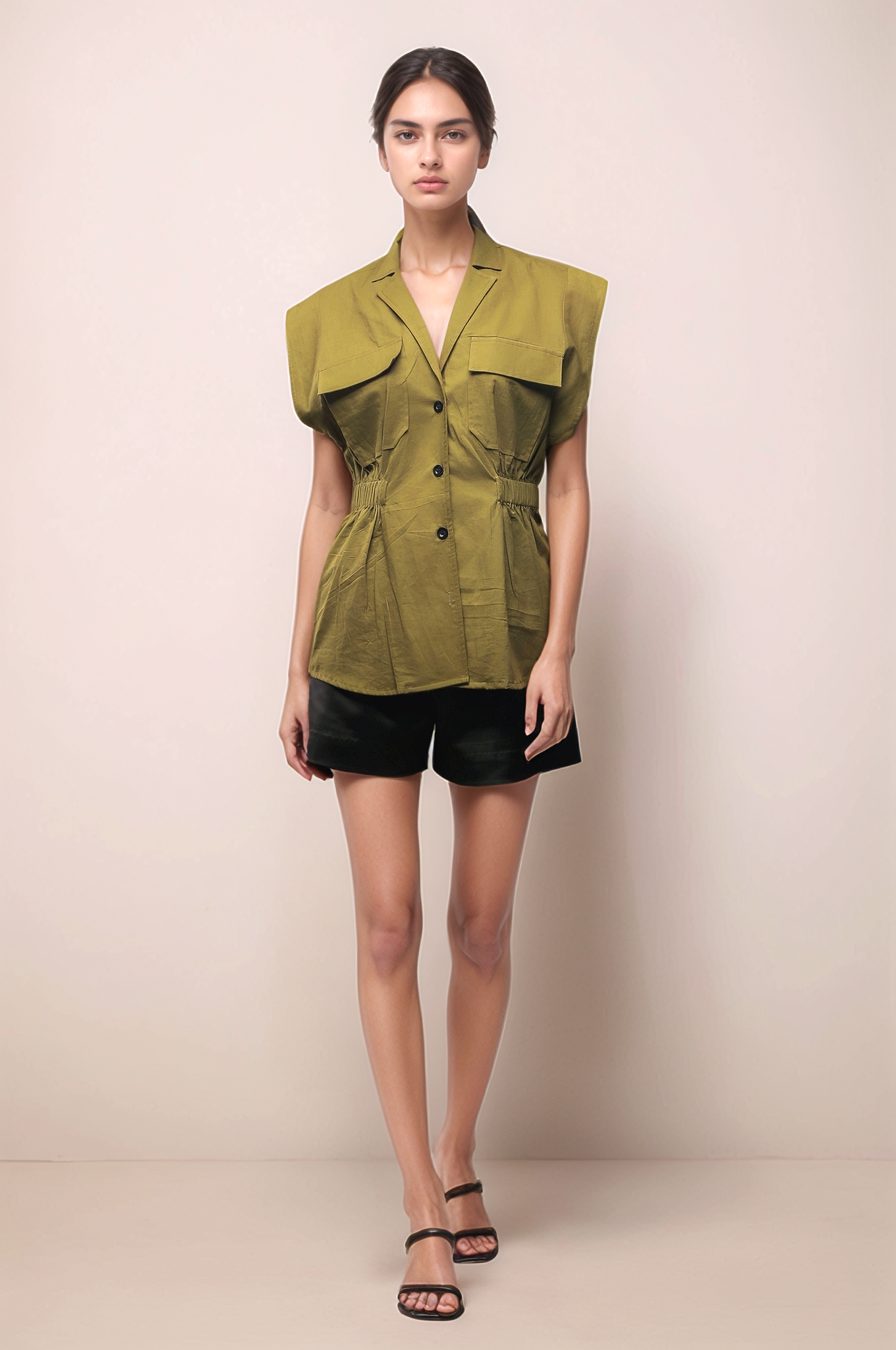 Olive Green Cotton Shirt