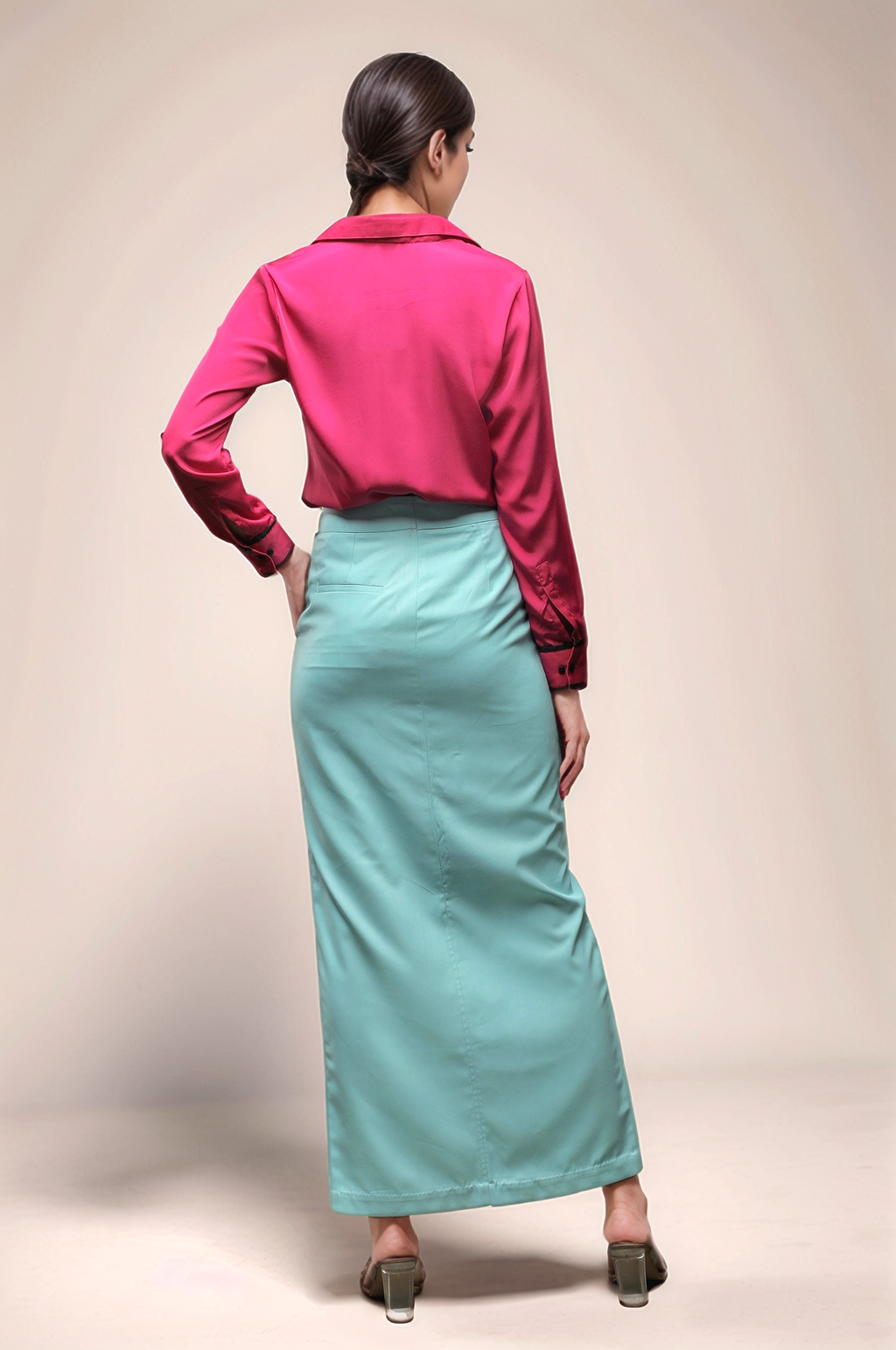 Full Length Sea Blue Skirt