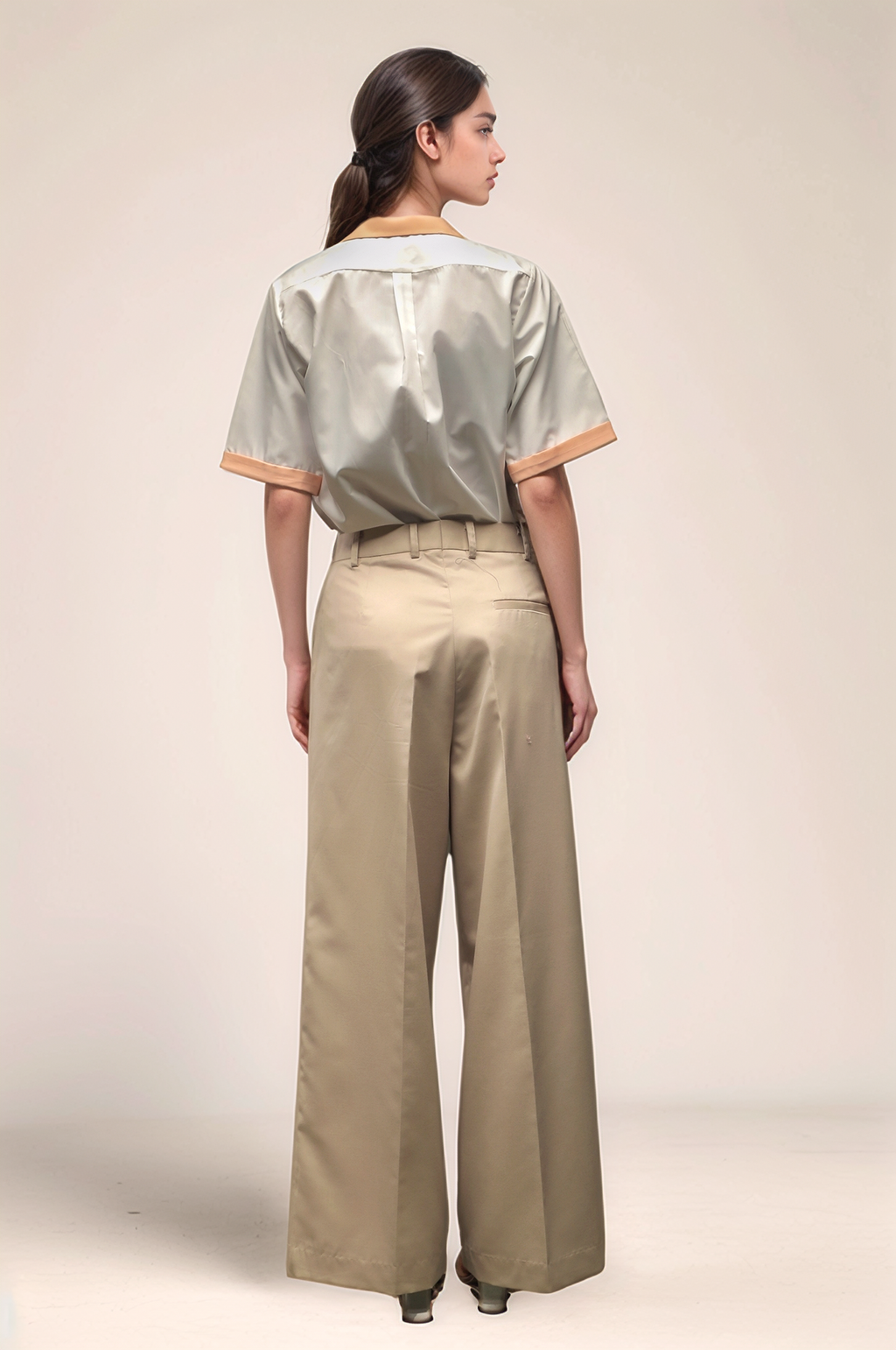 Beige Loose Pants