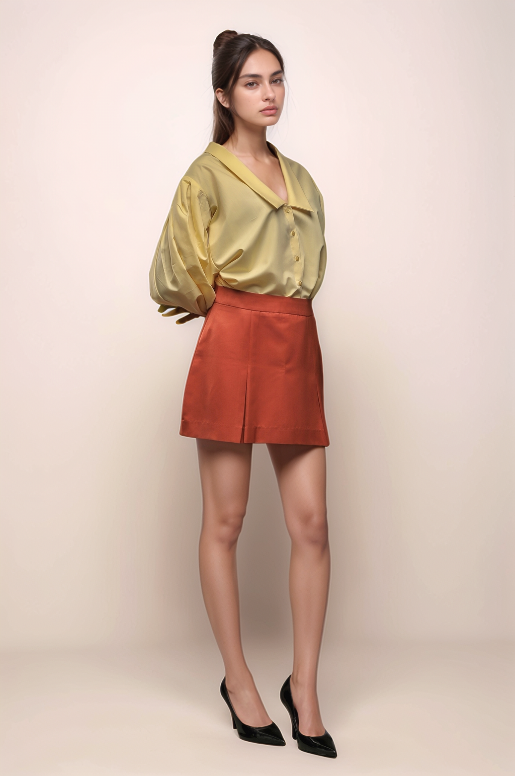 Pale Yellow Loose Fit Shirt