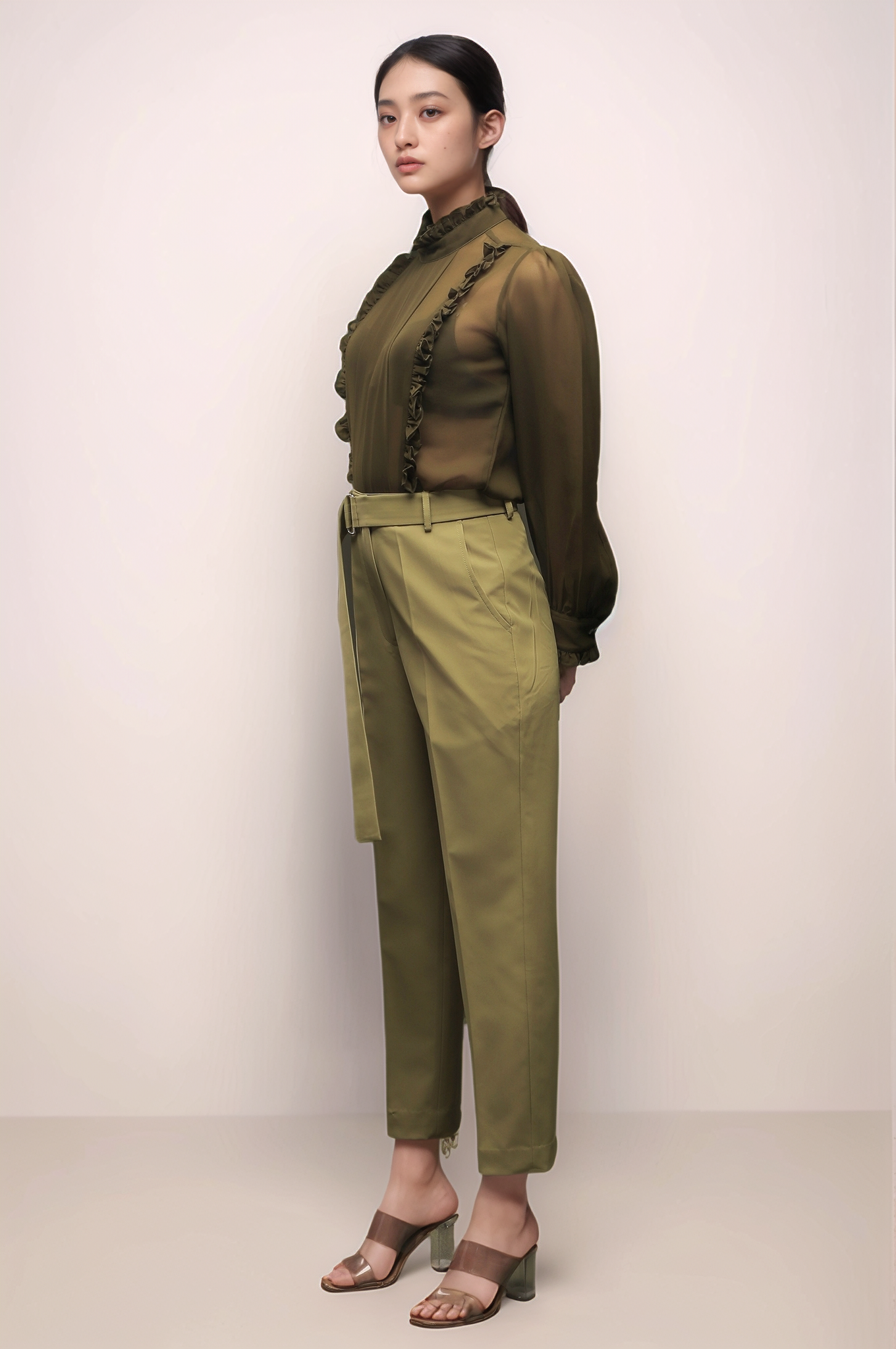 Sage Khaki Cropped Pant