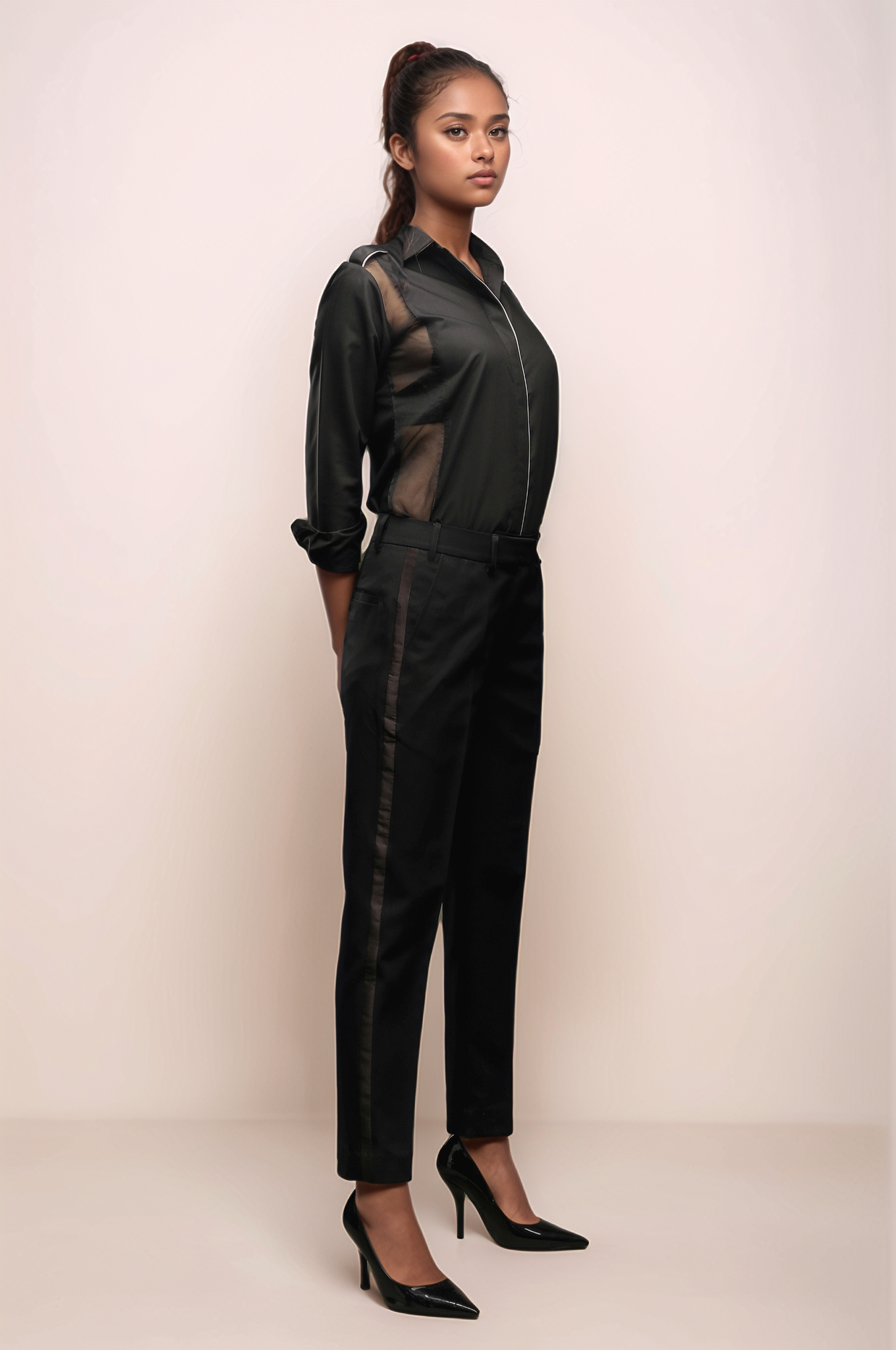 Black Tuxedo Trouser