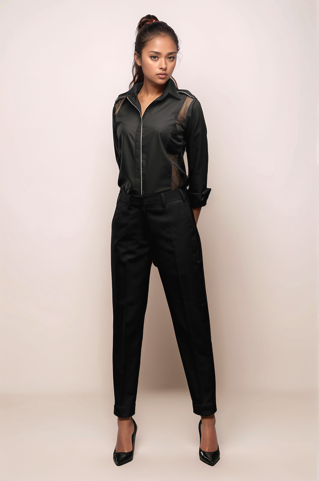 Black Tuxedo Trouser