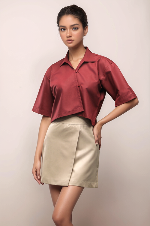 Beige Short Skirt