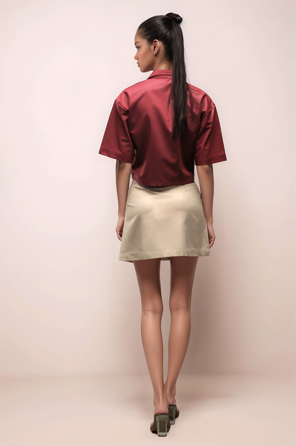 Beige Short Skirt