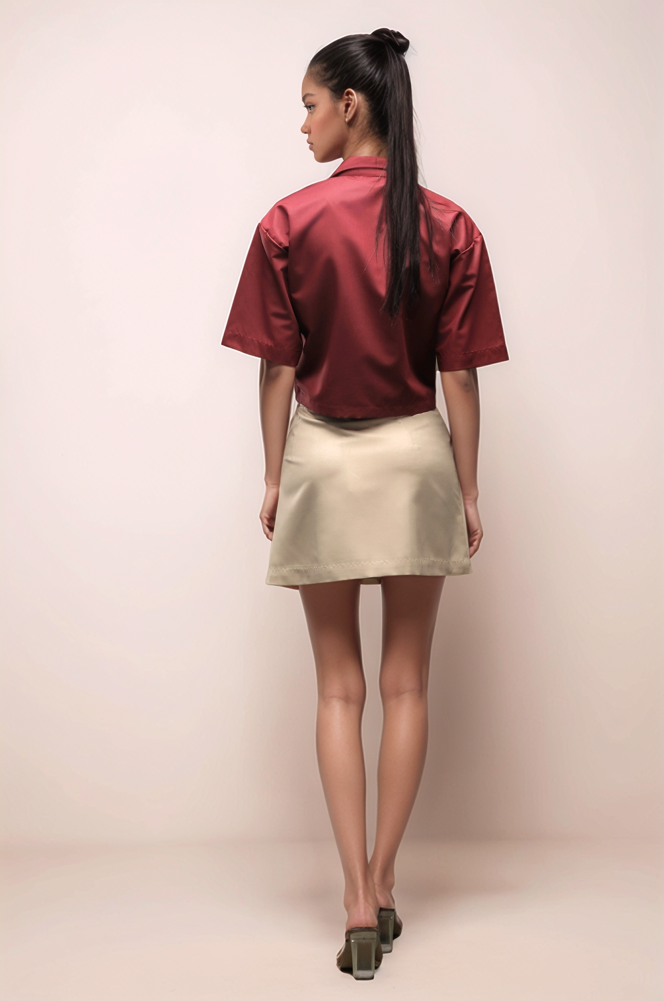 Beige Short Skirt
