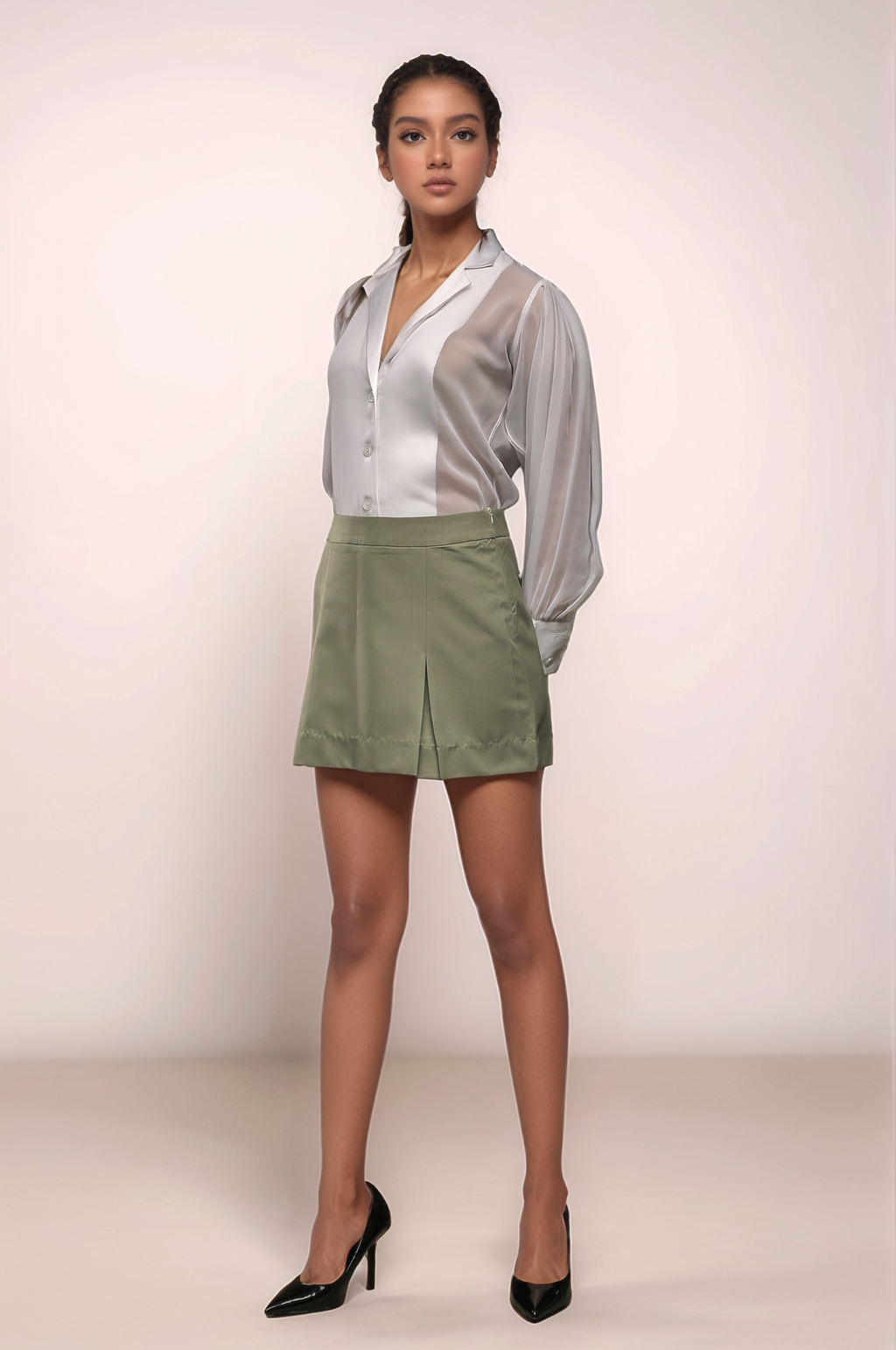 Mint Green Short Skirt