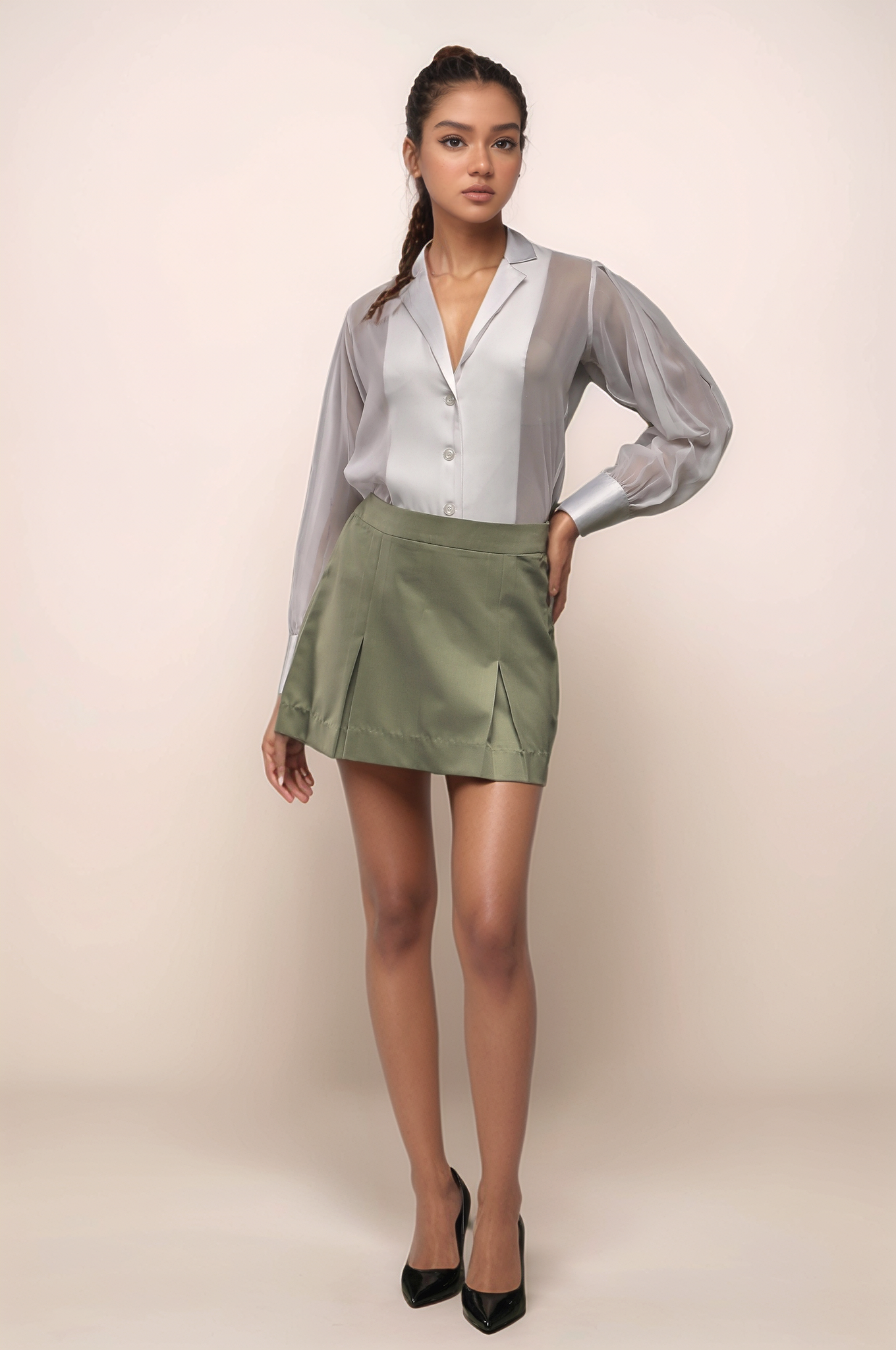 Mint Green Short Skirt