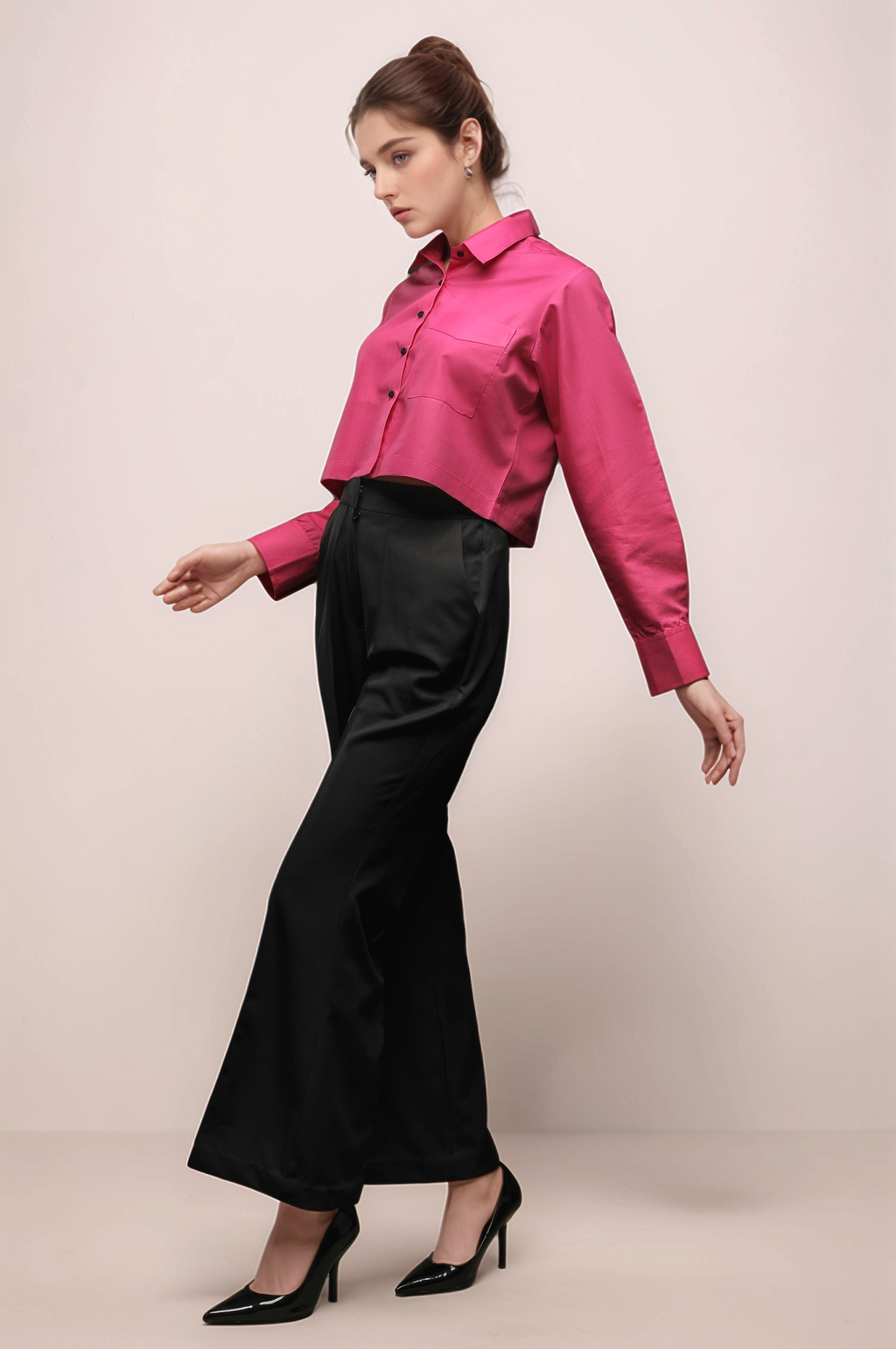 Black Bellbottom Trouser