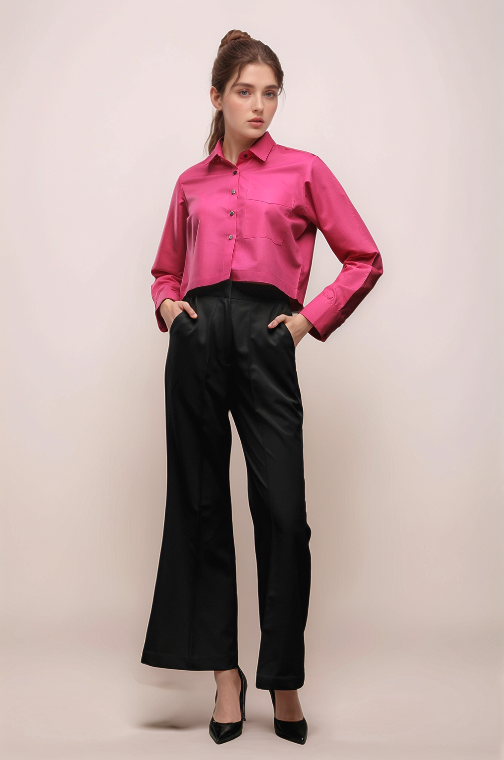 Black Bellbottom Trouser