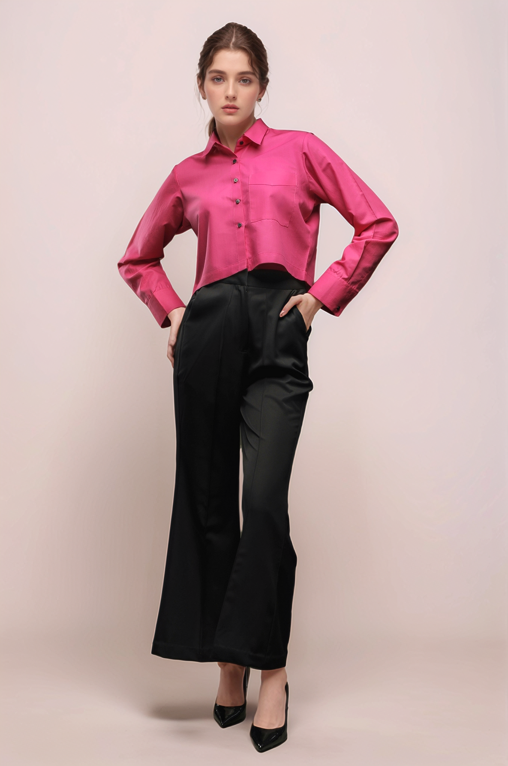 Black Bellbottom Trouser
