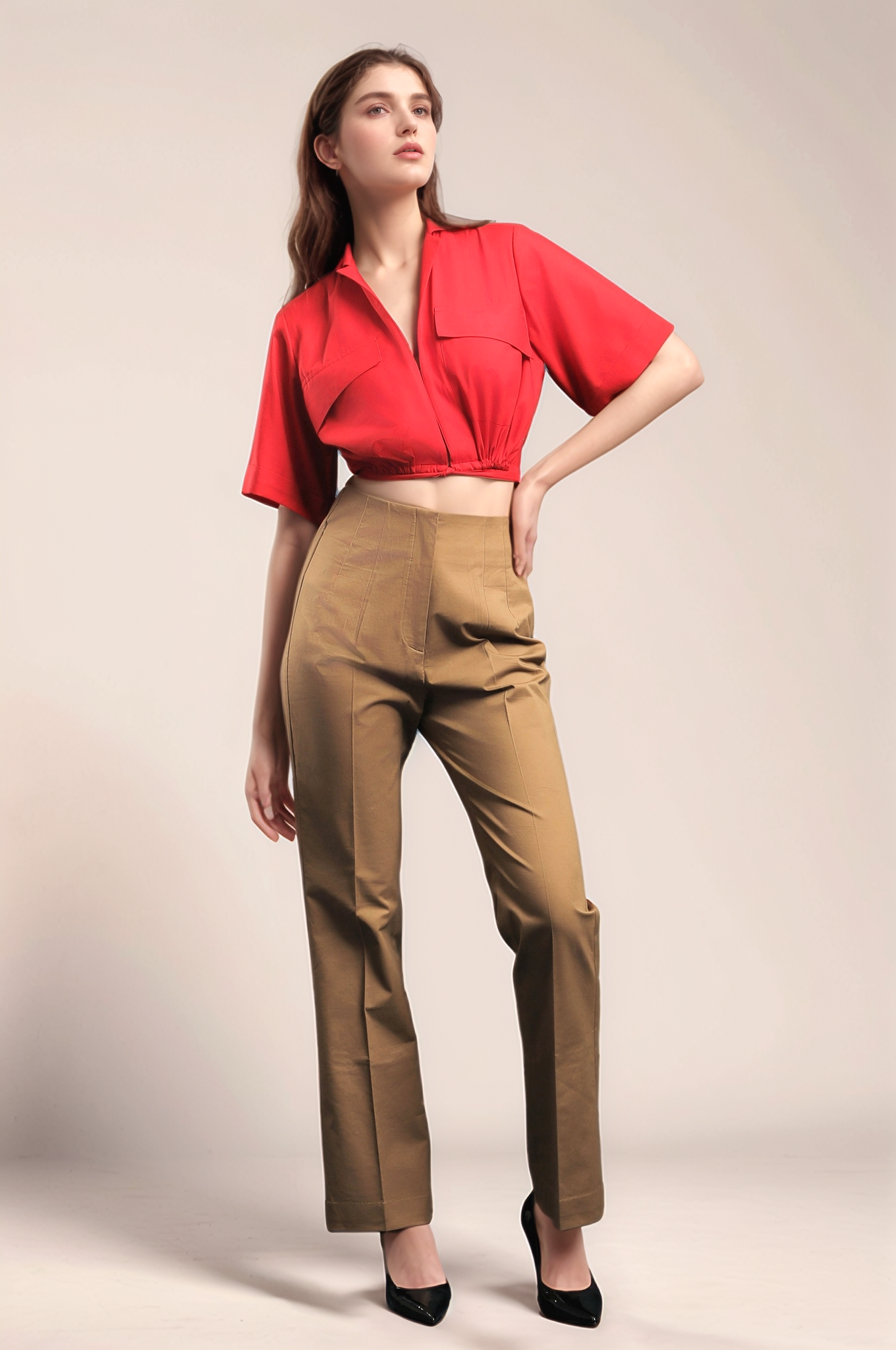 Brown Cotton Pants