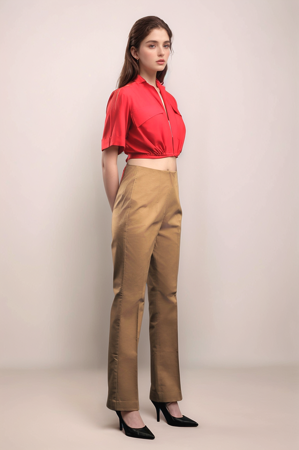 Brown Cotton Pants
