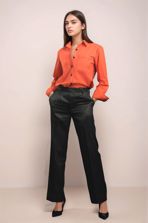 Black Straight Formal Trouser