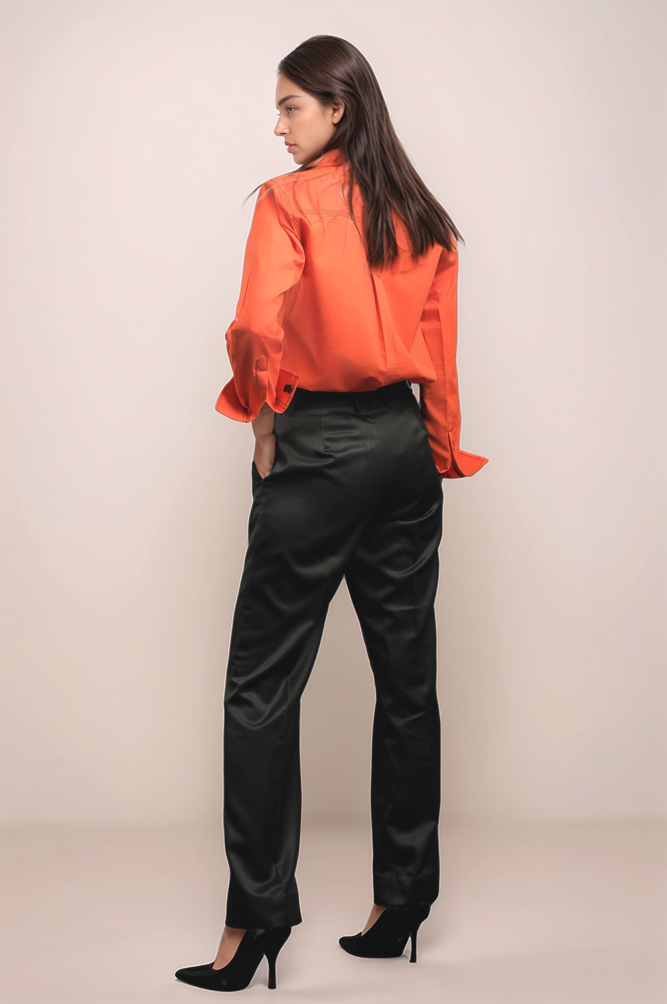 Orange Cotton Shirt