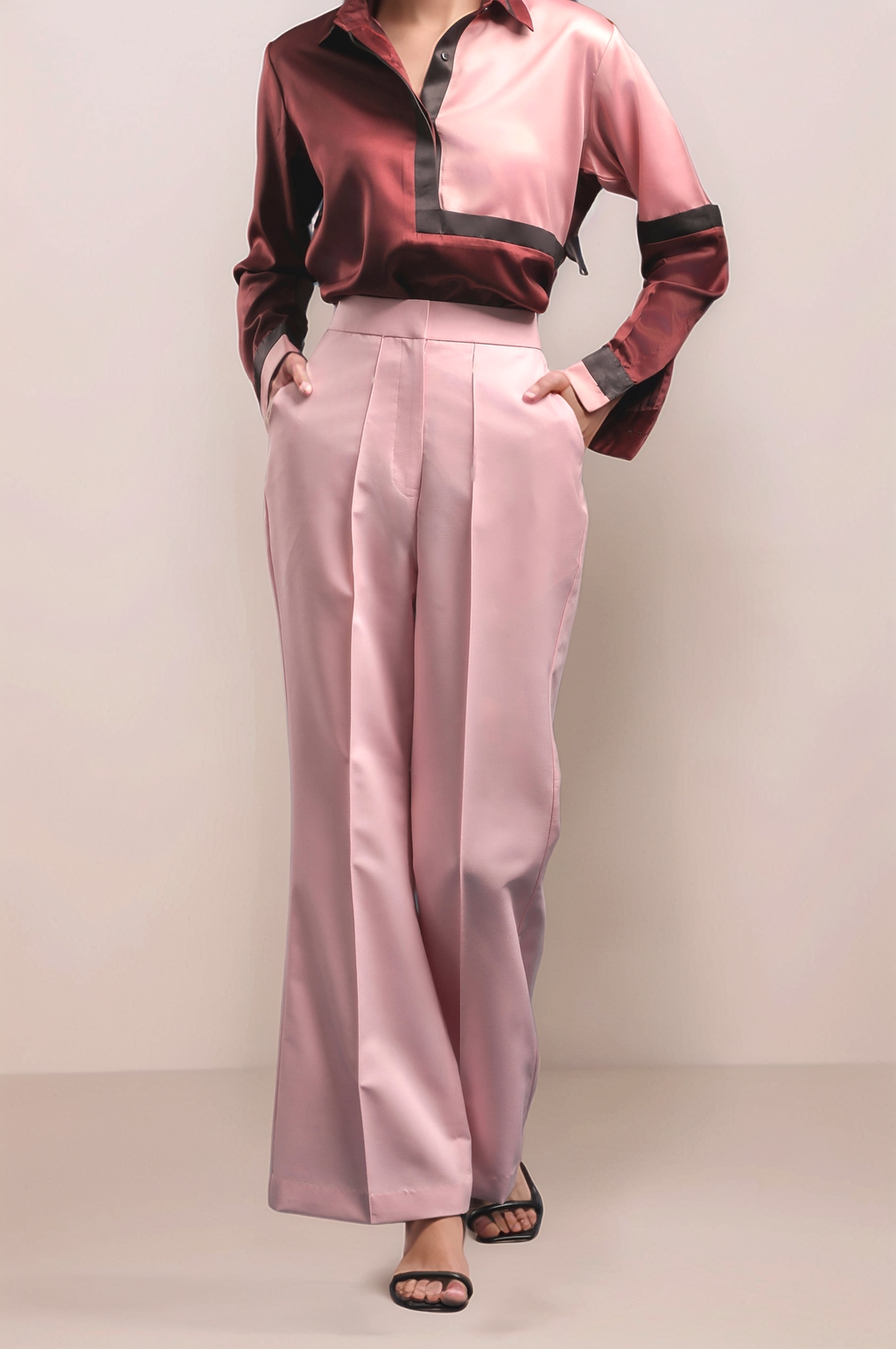 Pink Bellbottom Trouser